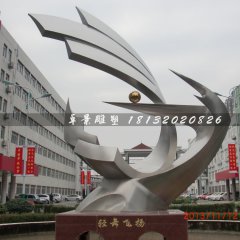 不銹鋼飛舞雕塑，飛翔雕塑，揚(yáng)帆雕塑