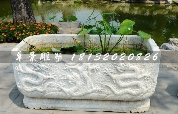 石雕花盆,石頭花盆