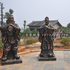 玻璃鋼桃園三結(jié)義雕塑，劉備關(guān)羽張飛雕塑