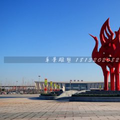 不銹鋼仙鶴雕塑，抽象仙鶴雕塑