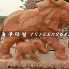 石頭大象，石雕大象，石雕母子象