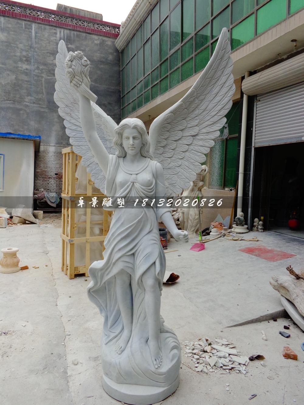 石頭女神雕塑，石雕女生雕塑