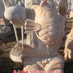 石頭魚(yú)雕塑，石雕魚(yú)雕塑