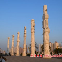 華表龍柱，石雕龍柱