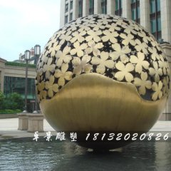 不銹鋼球形雕塑，不銹鋼抽象球雕塑