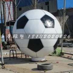 不銹鋼足球，學(xué)校廣場足球雕塑