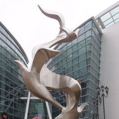 不銹鋼抽象大雁，不銹鋼抽象鴿子雕塑