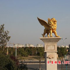 銅雕獅子，銅獅子雕塑