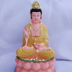 玻璃鋼觀音雕塑，彩繪觀音菩薩