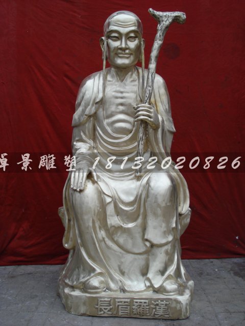 十八羅漢銅雕，鑄銅十八羅漢雕塑 (1)