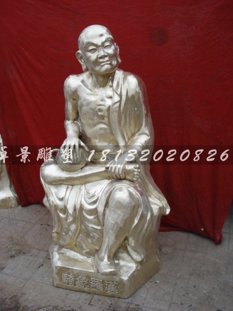 十八羅漢銅雕，鑄銅十八羅漢雕塑 (3)