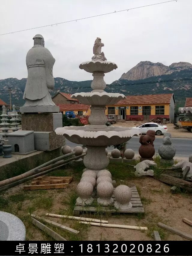 噴泉石雕,三層石噴泉