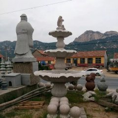 噴泉石雕，三層石噴泉