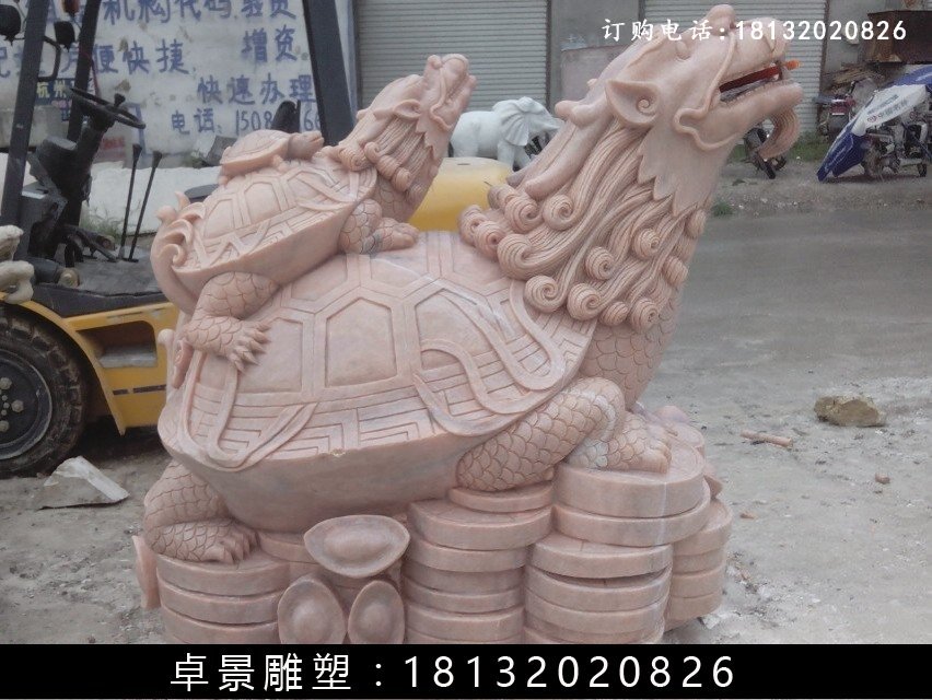 龍龜?shù)袼?，噴水石頭龍龜