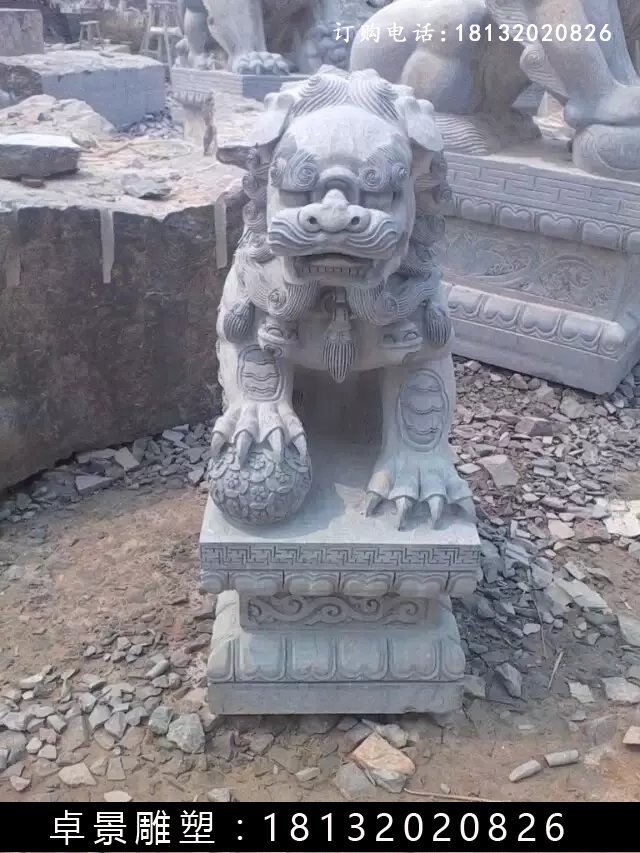 北京獅石雕，仿古北京獅雕塑 (3)