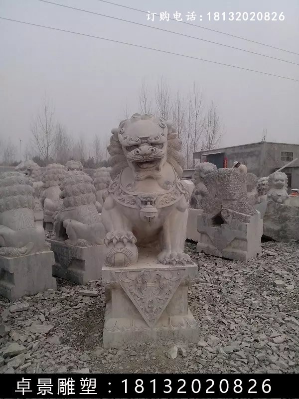 北京獅石雕，仿古北京獅雕塑 (6)