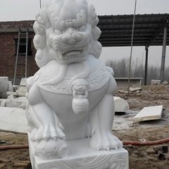 漢白玉獅子雕塑，北京獅漢白玉雕塑