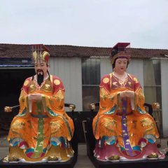 玻璃鋼玉帝王母雕塑，玻璃鋼彩繪神仙雕塑