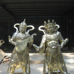 四大天王銅雕，鎏金四大天王銅雕