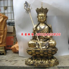 地藏王菩薩銅雕，鎏金銅地藏王菩薩雕塑