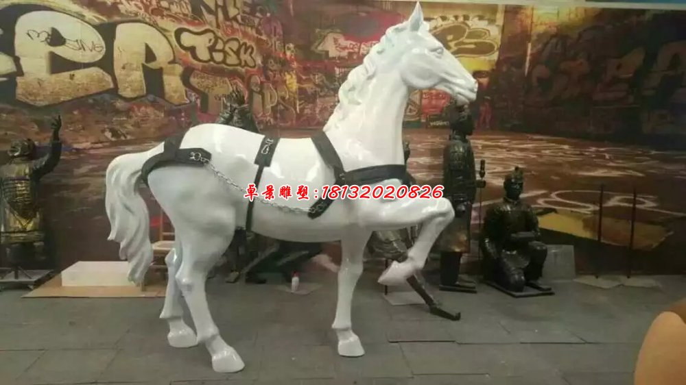 玻璃鋼馬雕塑,玻璃鋼仿真馬雕塑