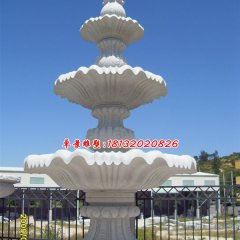 石噴泉，石水池