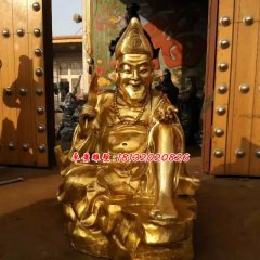 銅雕濟公，貼金濟公雕塑
