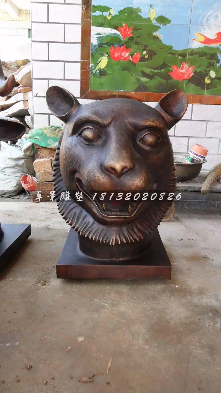 十二生肖獸首銅雕，十二生肖銅雕