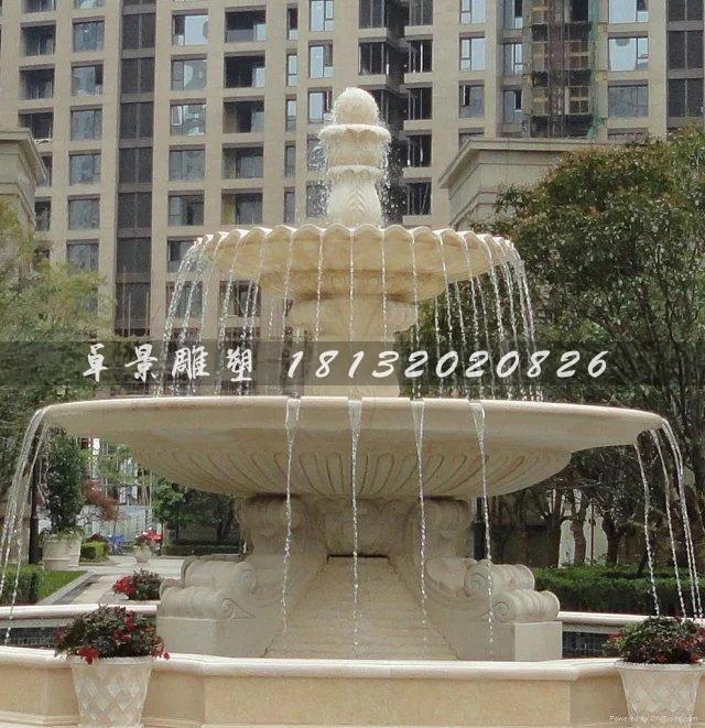 噴泉石雕,兩層噴泉石雕
