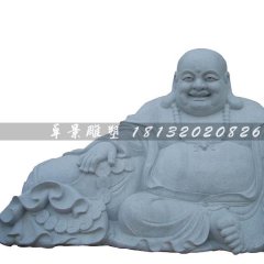 彌勒佛石雕，漢白玉彌勒佛雕塑