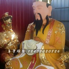 玉帝銅雕，貼金銅玉帝雕塑