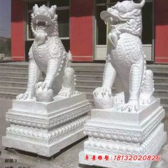麒麟石雕，漢白玉麒麟