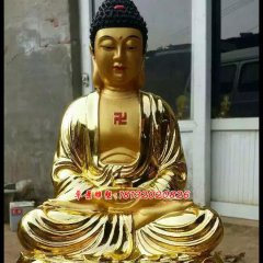 如來佛祖銅雕，鎏金銅如來佛祖雕塑
