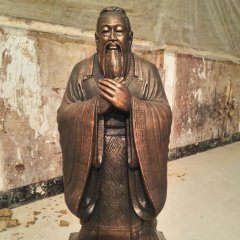 孔子銅雕，鑄銅孔子雕塑，校園名人銅雕