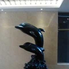海豚銅雕，動物銅雕