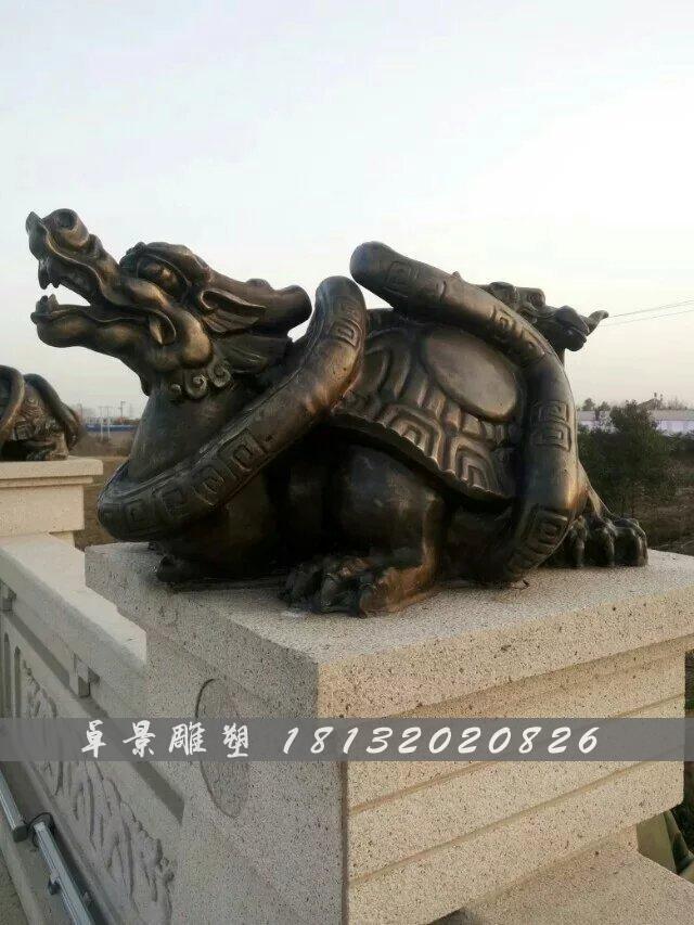 龍龜銅雕，鑄銅龍龜?shù)袼?(2)