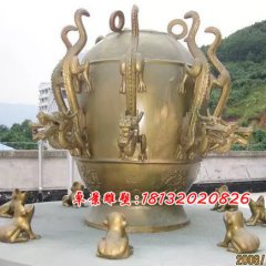 地動儀銅雕，地震儀銅雕