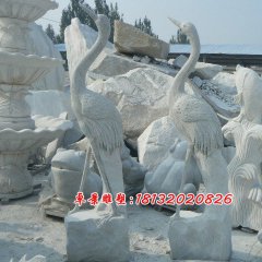 仙鶴石雕，大理石仙鶴雕塑