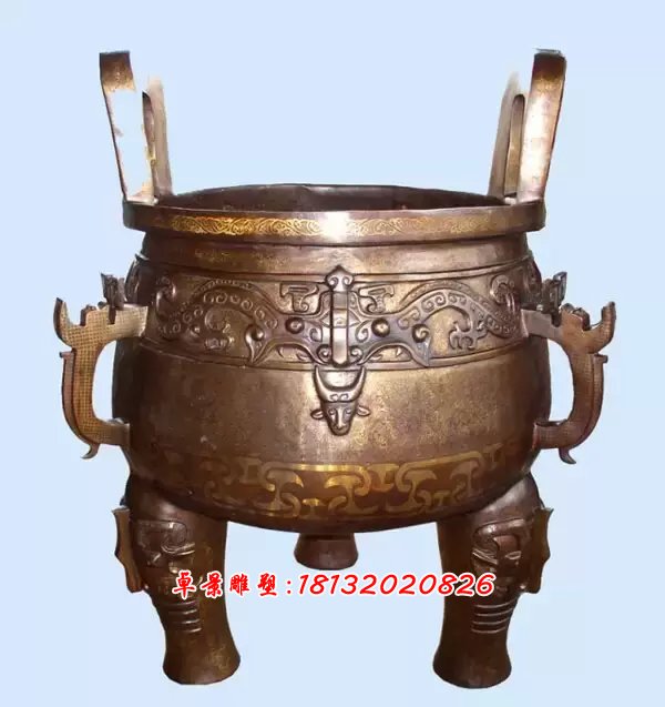 銅圓鼎雕塑，鑄銅圓鼎雕塑 (1)