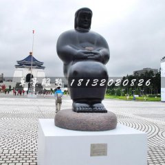 抽象石雕人，公園小品石雕