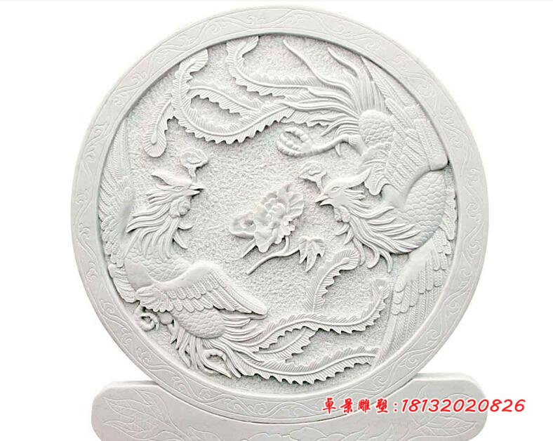 兩個(gè)鳳凰石浮雕,鳳凰石浮雕