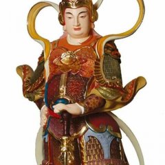 玻璃鋼韋陀雕塑，玻璃人物雕塑