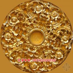 鎏金銅浮雕，花朵浮雕