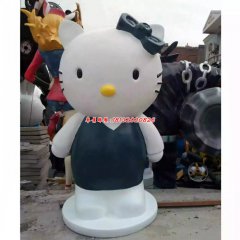 小貓玻璃鋼雕塑，卡通小貓雕塑