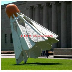 玻璃鋼羽毛球雕塑，運動廣場雕塑