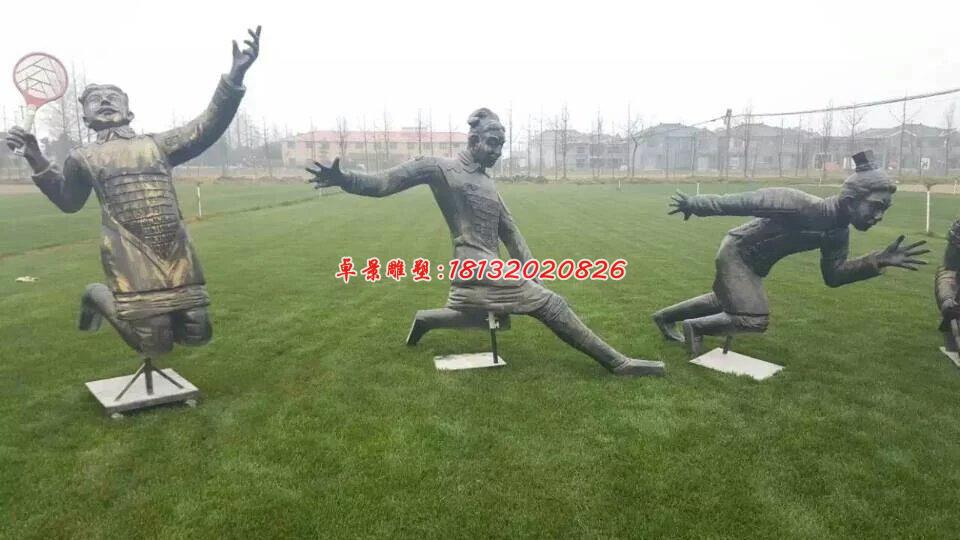 玻璃鋼兵馬俑雕塑,玻璃鋼仿銅人物雕塑 (1)