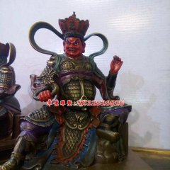 四大天王銅雕，銅雕彩繪雕塑