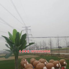 玻璃鋼小猴子雕塑，卡通動物雕塑