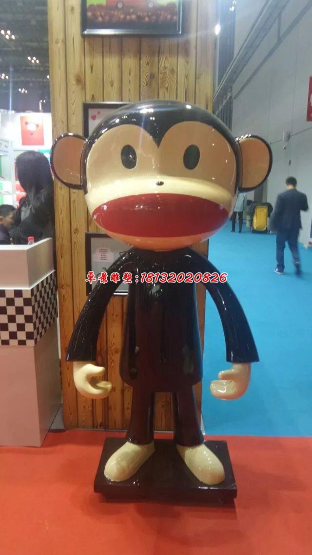 玻璃鋼大嘴猴雕塑，卡通動物雕塑(2)
