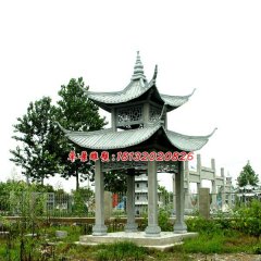 石頭涼亭，公園涼亭雕塑